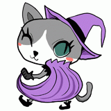 魔女の猫のイラスト