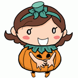 ハロウィンの女の子のイラスト