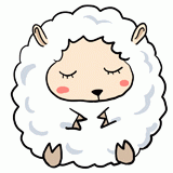 眠る羊のイラスト