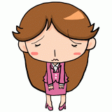 謝罪する女性社員のイラスト