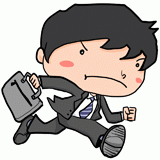 走るサラリーマンのイラスト