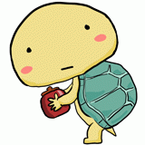 ツボを持つ亀のイラスト