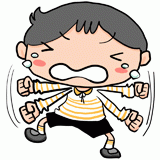 わがままな男の子のイラスト