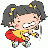 わがままな女の子のイラスト