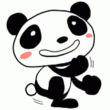 踊るパンダのイラスト
