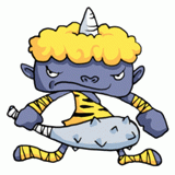 怒る青鬼のイラスト