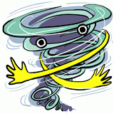 台風のモンスターのイラスト