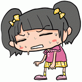 体調不良の女の子のイラスト