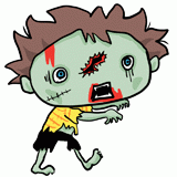 男性のゾンビのイラスト