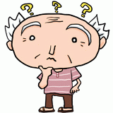 アルツハイマーのおじいさんのイラスト