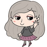 手を振る美女のイラスト