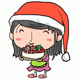 クリスマスのお母さんのイラスト