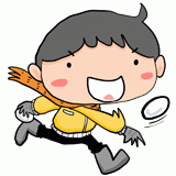 雪合戦の男の子のイラスト