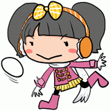 雪合戦の女の子のイラスト