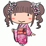 成人式の女性のイラスト