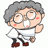 踊る博士のイラスト
