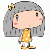 たそがれる女の子のイラスト