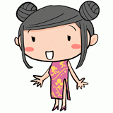 チャイナ服の女性のイラスト