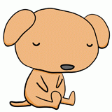 眠る犬のイラスト