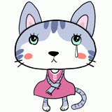 悲しそうな猫のイラスト