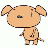 悲しそうな犬のイラスト
