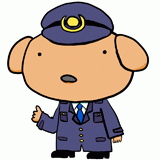 犬のおまわりさんのイラスト