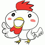 説明する鶏のイラスト