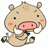 走る猪のイラスト
