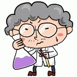 研究する科学者のイラスト