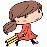 旅行に行く女性のイラスト