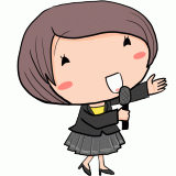 司会をする女性のイラスト