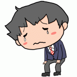 元気がない男子学生のイラスト