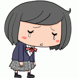 元気がない女子学生のイラスト