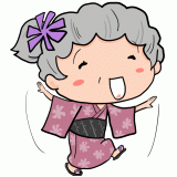 踊るおばあちゃんのイラスト