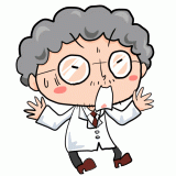 驚く科学者のイラスト