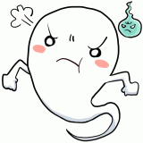 怒る幽霊のイラスト