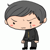 泣く男子学生のイラスト