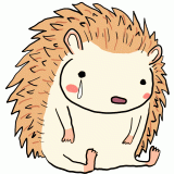 泣くハリネズミのイラスト