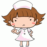 注意する看護師のイラスト