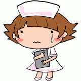 泣く看護師のイラスト