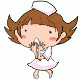 驚く看護師のイラスト