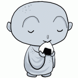食事をする地蔵のイラスト