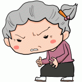 怒るおばあちゃんのイラスト