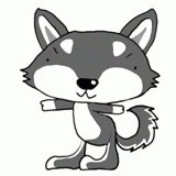 やる気のある柴犬のイラスト