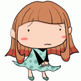 困る女の子のイラスト