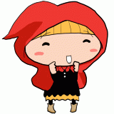 喜ぶ赤ずきんのイラスト