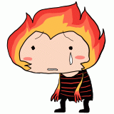 泣く火の精霊のイラスト