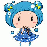 悲しそうな水の精霊のイラスト