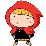 怒る赤ずきんのイラスト