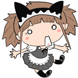 驚くメイドのイラスト